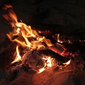 Outdoor. Bonfire on the beach